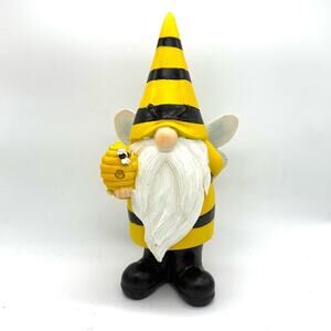 Bee gnome statue figure spring cute beekeeper hive